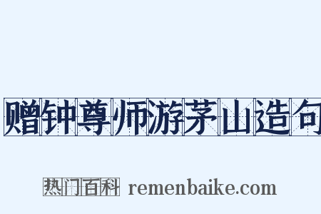 赠钟尊师游茅山造句是什么意思的图片